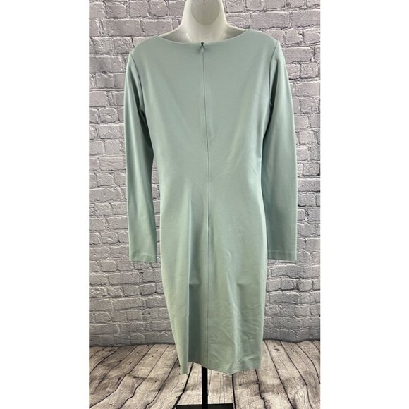 Escada V-Neck Knee-Length Dress -  Smocked Blue Size 38 US 6 - Picture 3 of 11